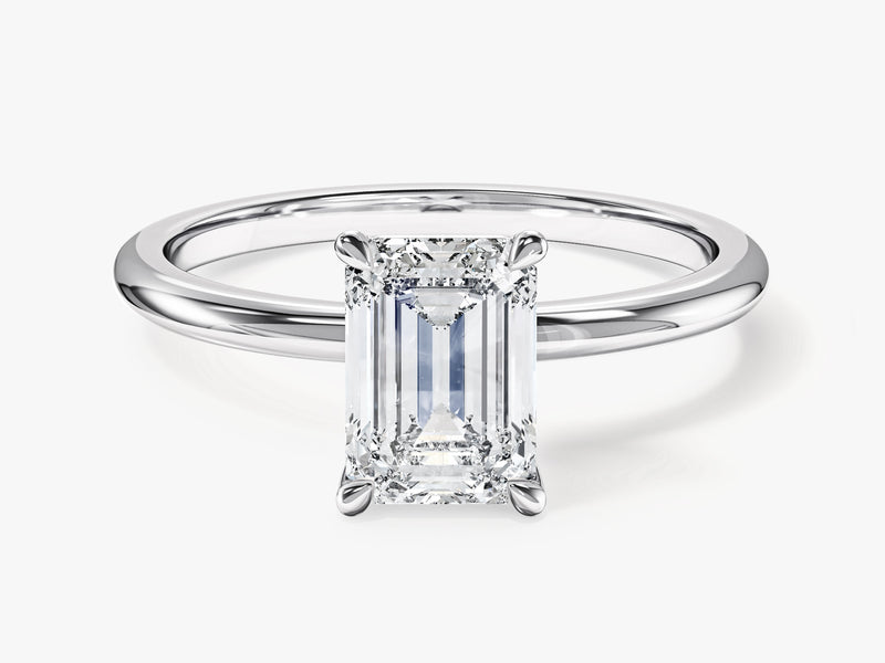 Emerald cut diamond engagement ring, fine jewelry, luxury gift