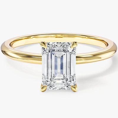 Emerald Cut Solitaire Moissanite Engagement Ring (1.50 CT)