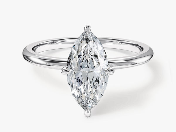 Marquise Cut Solitaire Moissanite Engagement Ring (1.50 CT)