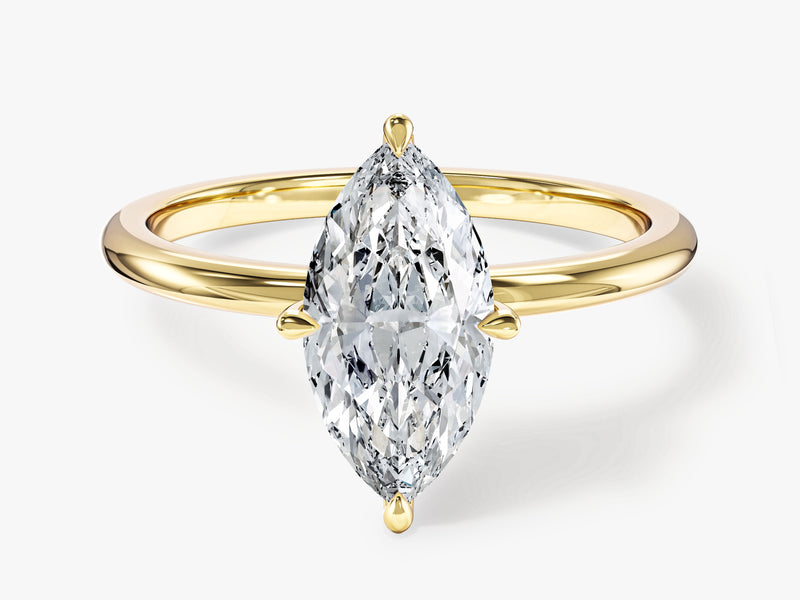 Marquise Cut Solitaire Moissanite Engagement Ring (1.50 CT)