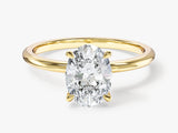 4-Prong Solitaire Oval Cut Lab Grown Diamond Engagement Ring (1.50 CT)