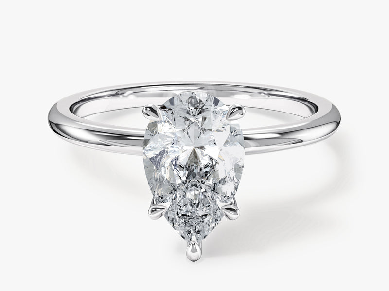 Pear Cut Solitaire Moissanite Engagement Ring (1.50 CT)