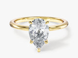 Pear Cut Solitaire Moissanite Engagement Ring (1.50 CT)