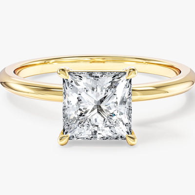 Princess Cut Solitaire Lab Grown Diamond Engagement Ring (1.50 CT)