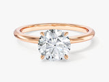 4-Prong Solitaire Round Cut Moissanite Engagement Ring (1.50 CT)