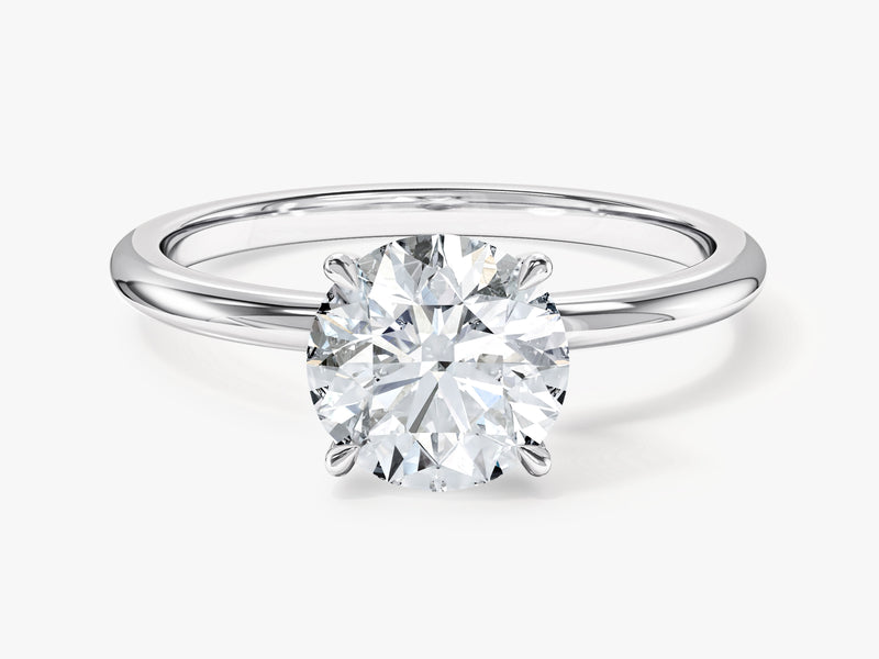4-Prong Solitaire Round Cut Moissanite Engagement Ring (1.50 CT)