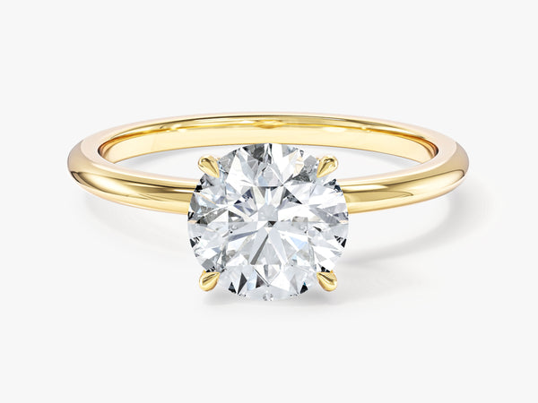 Gold solitaire diamond engagement ring jewelry