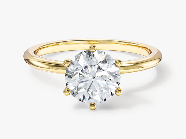 Gold diamond engagement ring, fine jewelry, luxury gemstone ring