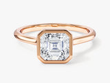 Bezel Asscher Lab Grown Diamond Engagement Ring (1.50 CT)