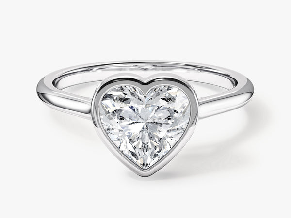 Heart-shaped diamond engagement ring, fine jewelry, luxury gemstone