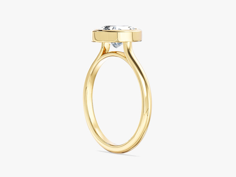 Gold bezel set diamond ring for jewelry company
