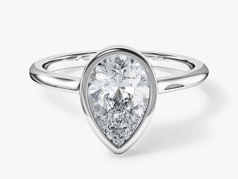 Pear-shaped diamond engagement ring from jewelry company