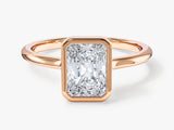 Bezel Radiant Lab Grown Diamond Engagement Ring (1.50 CT)