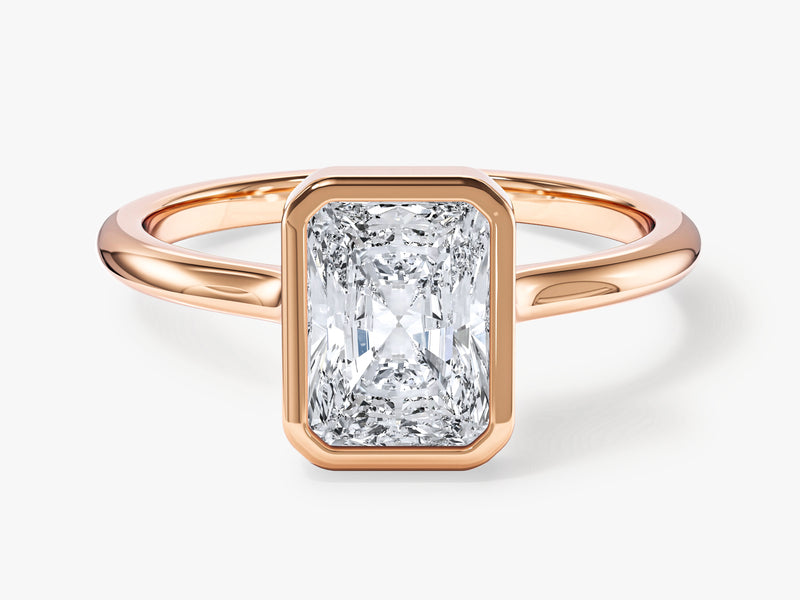 Bezel Radiant Lab Grown Diamond Engagement Ring (1.50 CT)