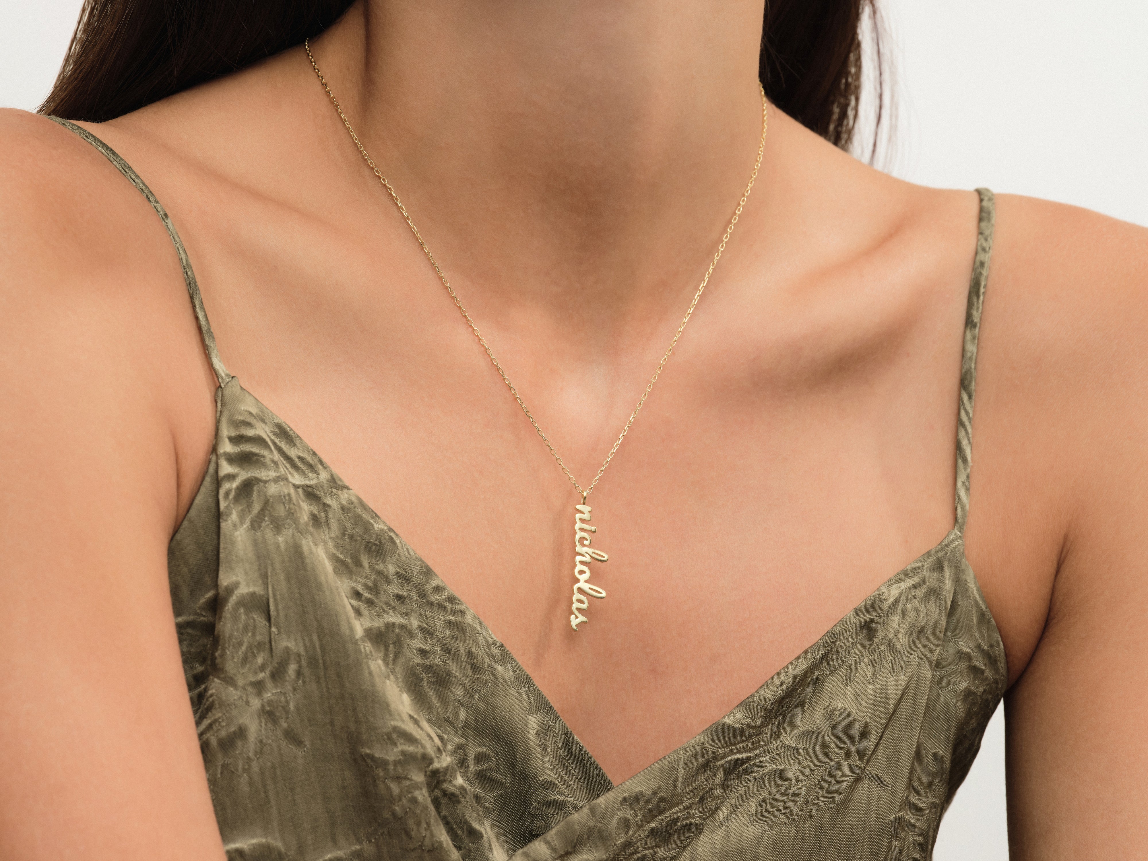 Gold name necklace "Nicholas" personalized jewelry