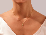 North Star Necklace in 14k Solid Gold