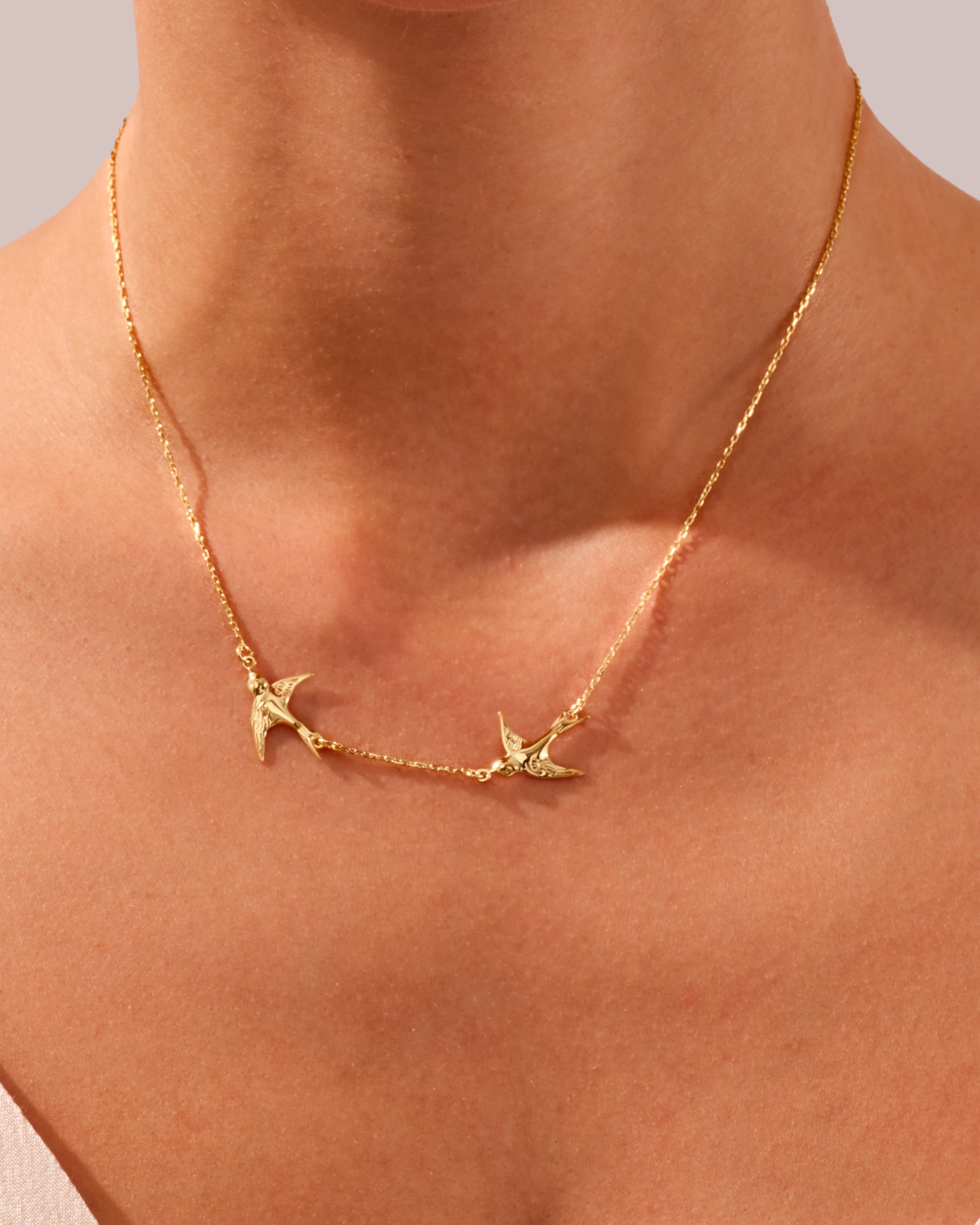 Double Swallow Necklace