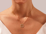 Flower Necklace in 14k Solid Gold
