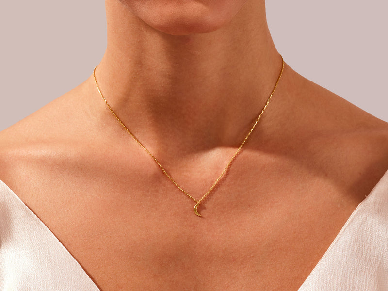 Mini Crescent Moon Necklace