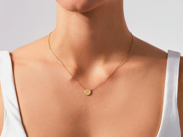 Initial Disc Necklace
