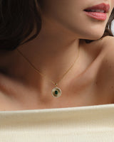 Sunburst Birthstone Pendant Necklace