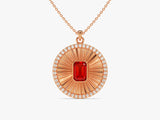 Sunburst Birthstone Pendant Necklace