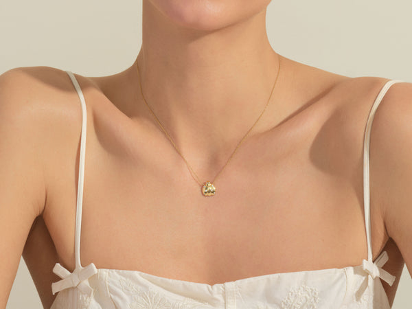 Ladybug Necklace in 14k Solid Gold