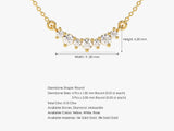 Unique Diamond Cluster Necklace (0.13 CT) in 14k Solid Gold