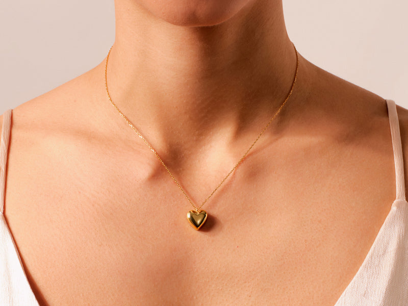 Mini Heart Necklace in 14k Solid Gold