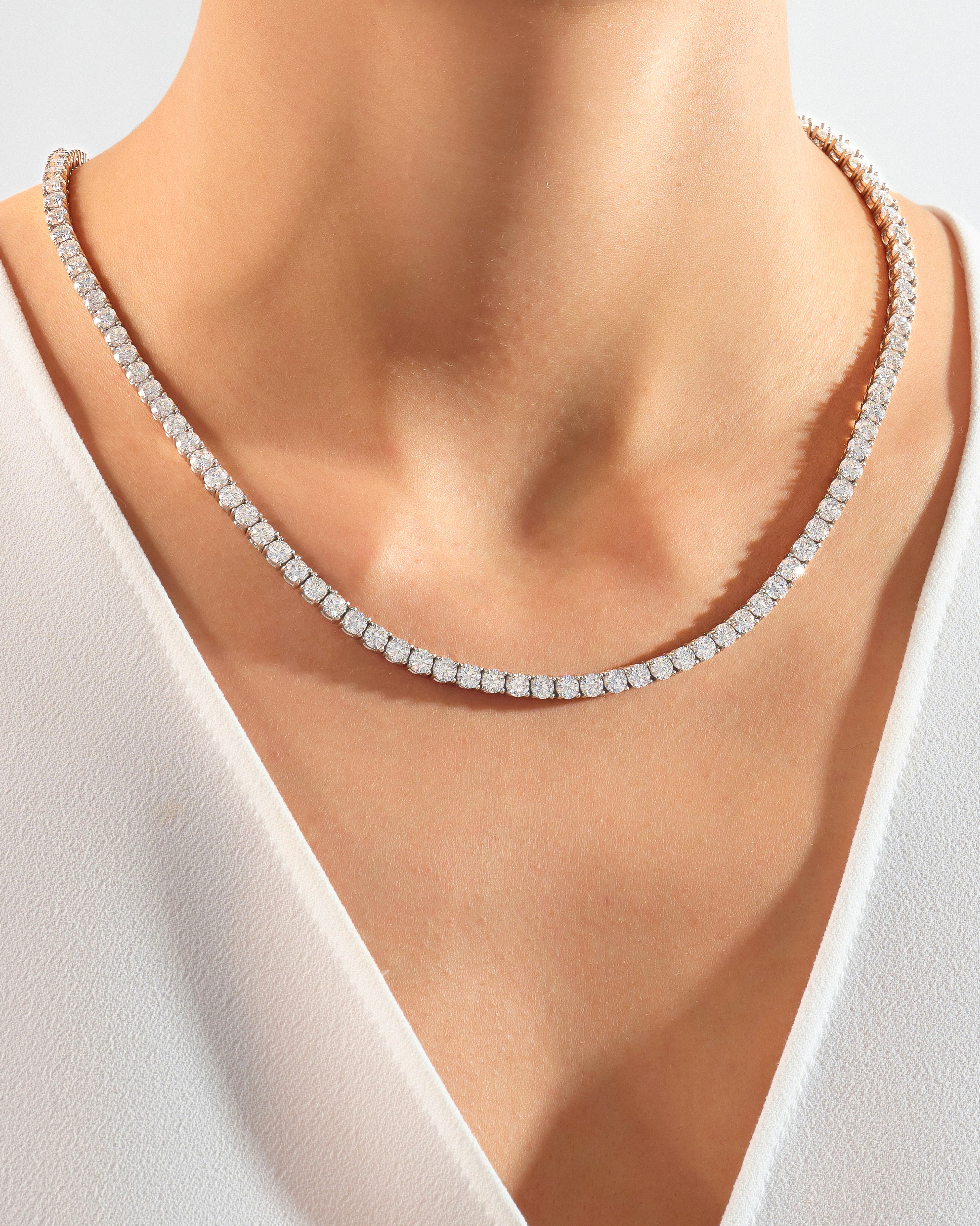 Moissanite Tennis Necklace (4.50 mm)