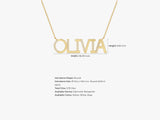 Micro Prong Diamond Name Necklace in 14k Solid Gold