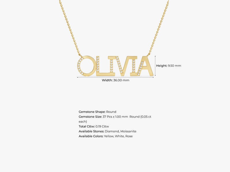 Micro Prong Name Necklace