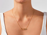Micro Prong Name Necklace