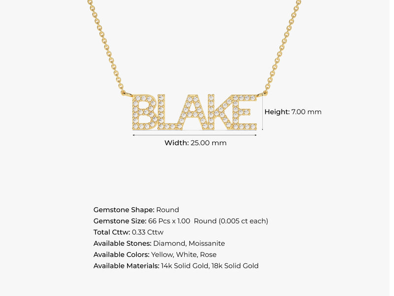 Block Name Necklace