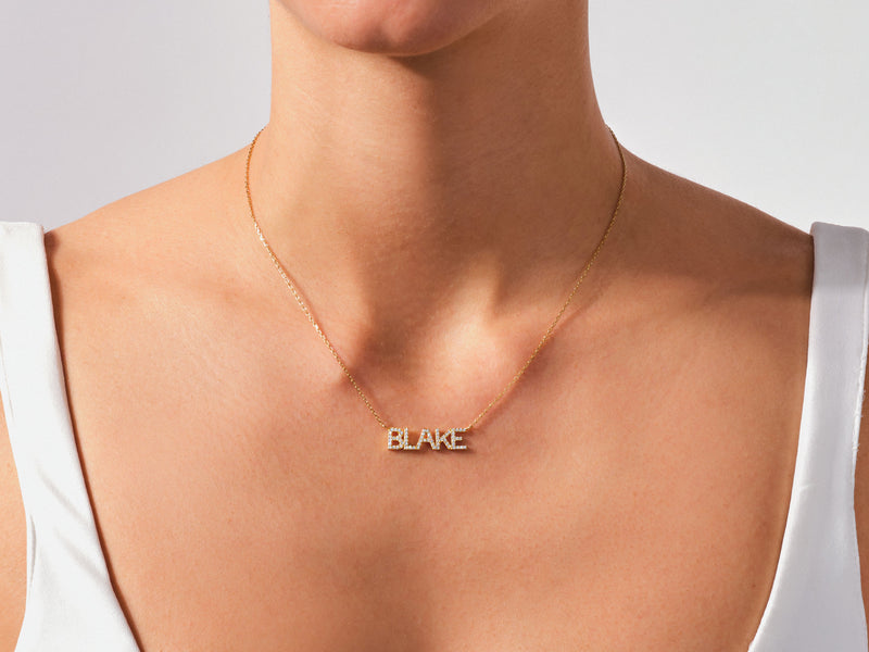 Block Name Necklace