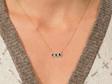 Halo Family Birthstone Necklace