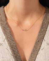 Infinity Heart Birthstone Necklace