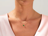 Bezel Set Round Birthstone Solitaire Necklace