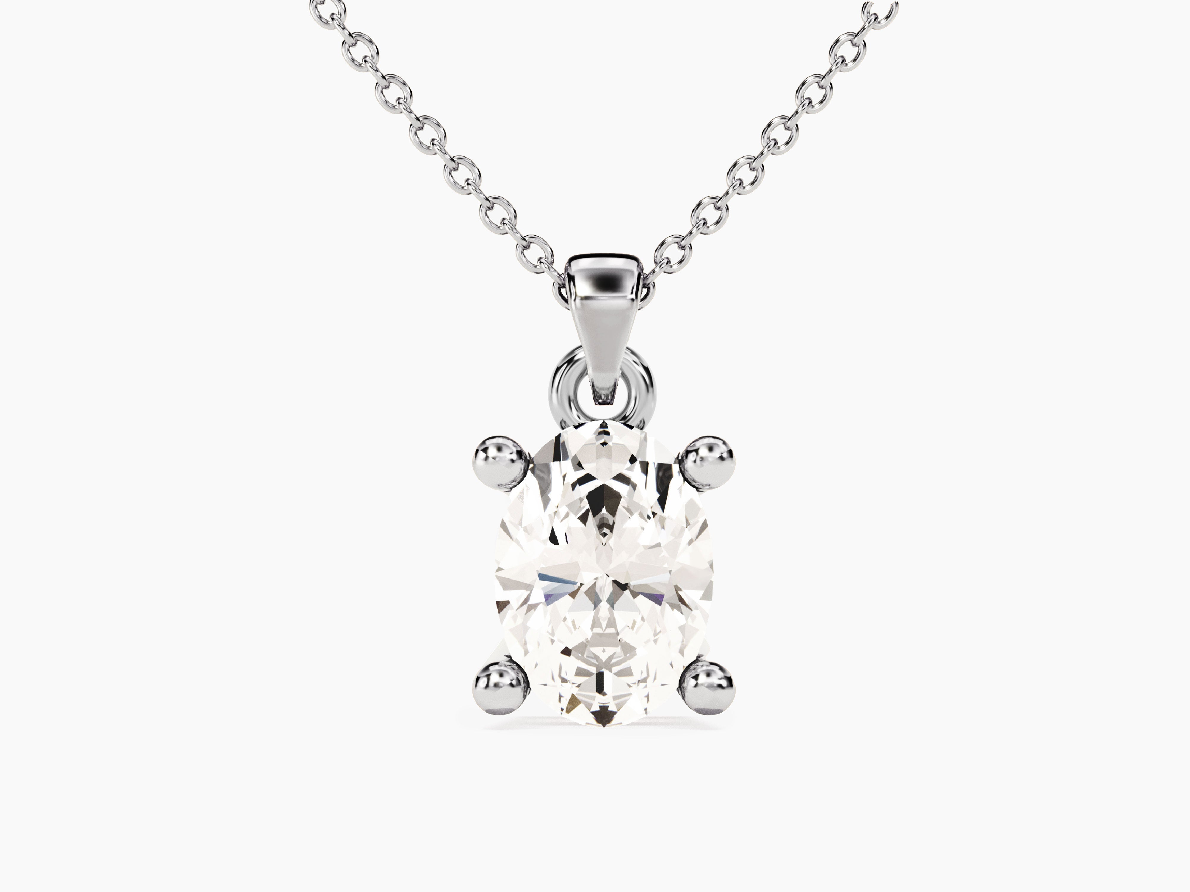 Oval diamond pendant necklace from jewelry company