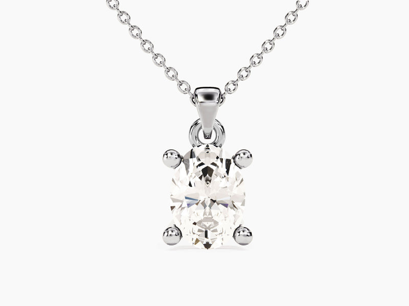 Oval Cut Solitaire Pendant (1.00 CT)