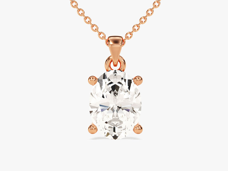 Oval Cut Solitaire Pendant (1.50 CT)