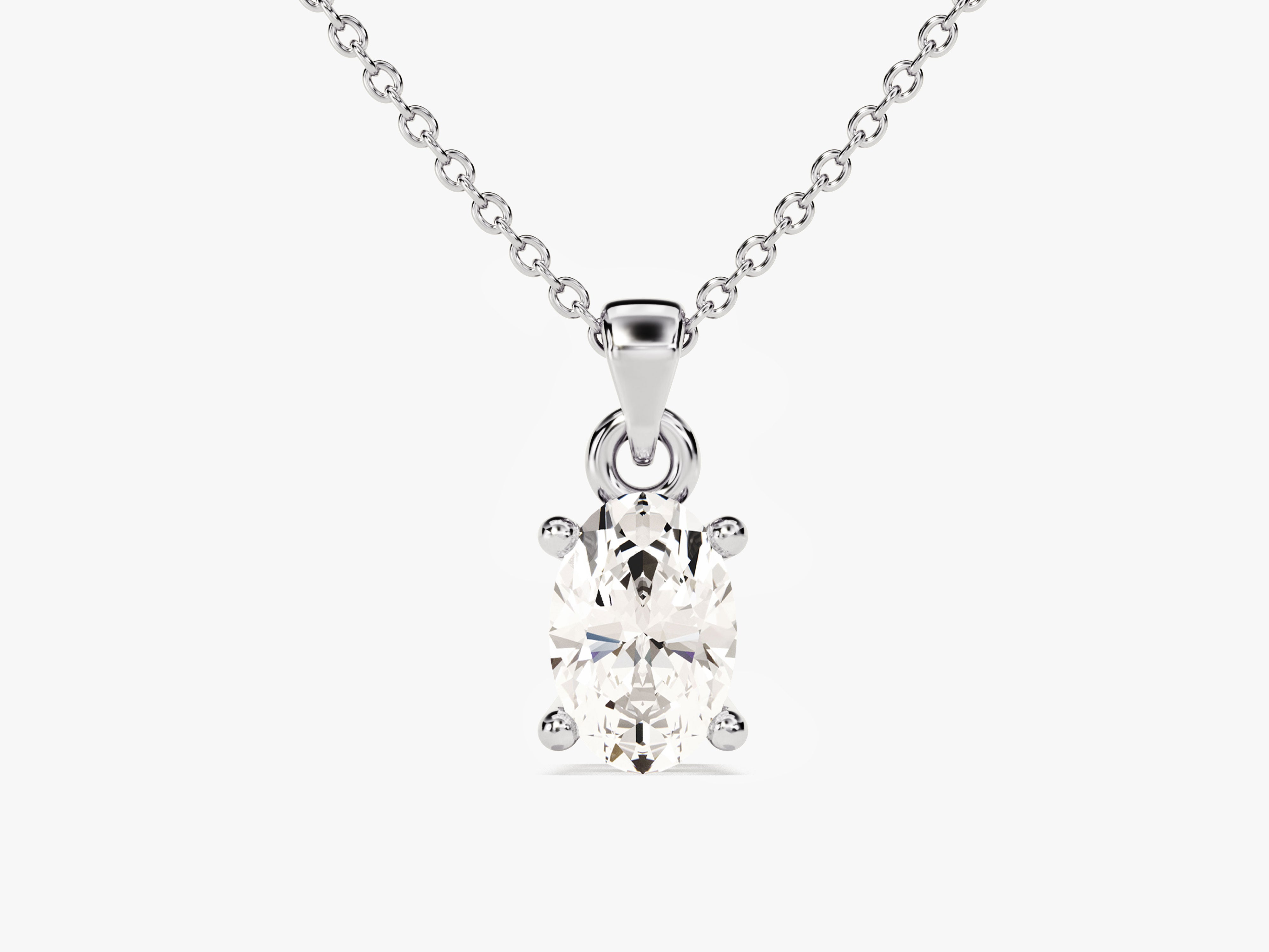 Oval diamond pendant necklace from jewelry firm