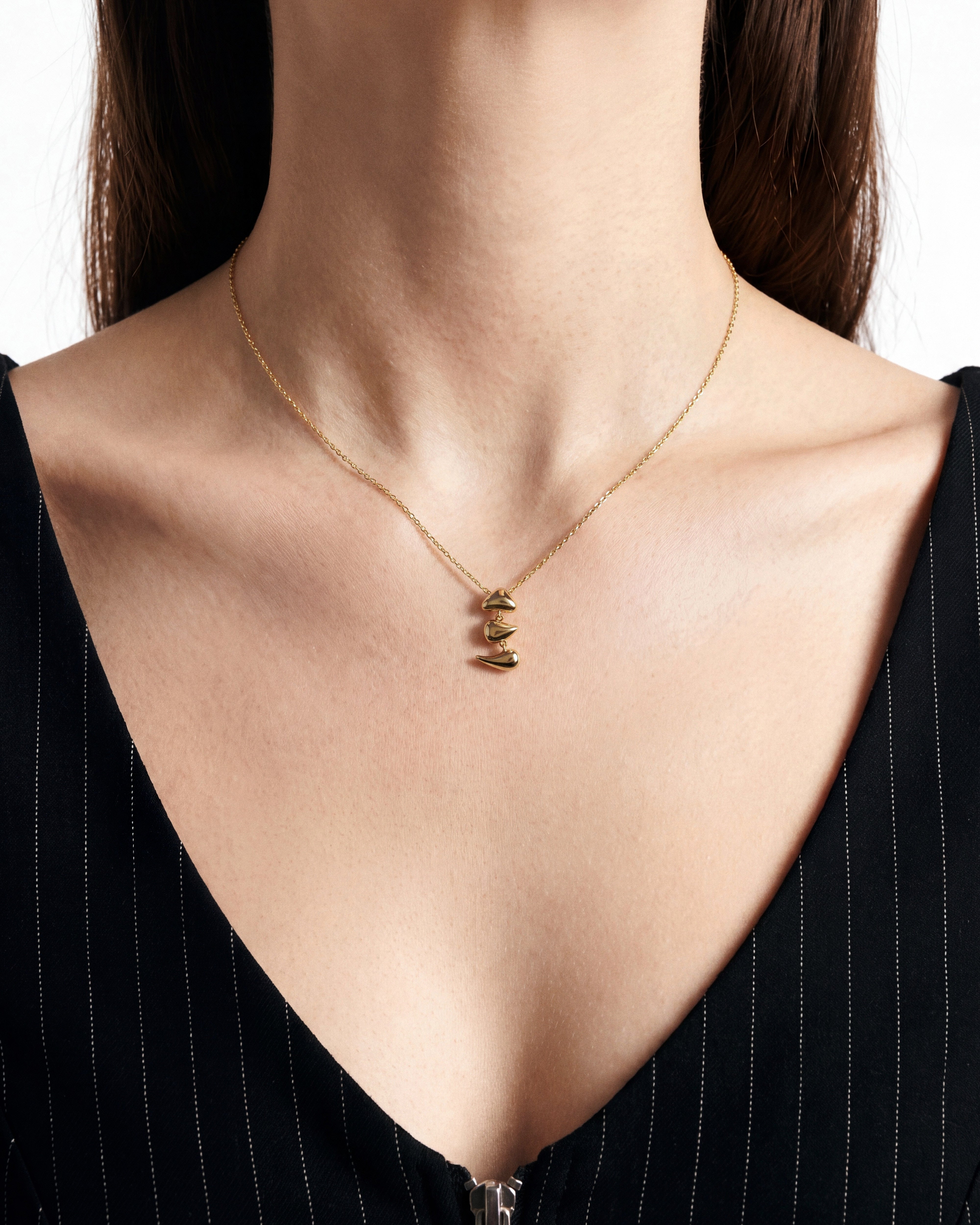 Triple Sculptural Necklace