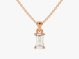Emerald Cut Solitaire Pendant (0.50 CT)