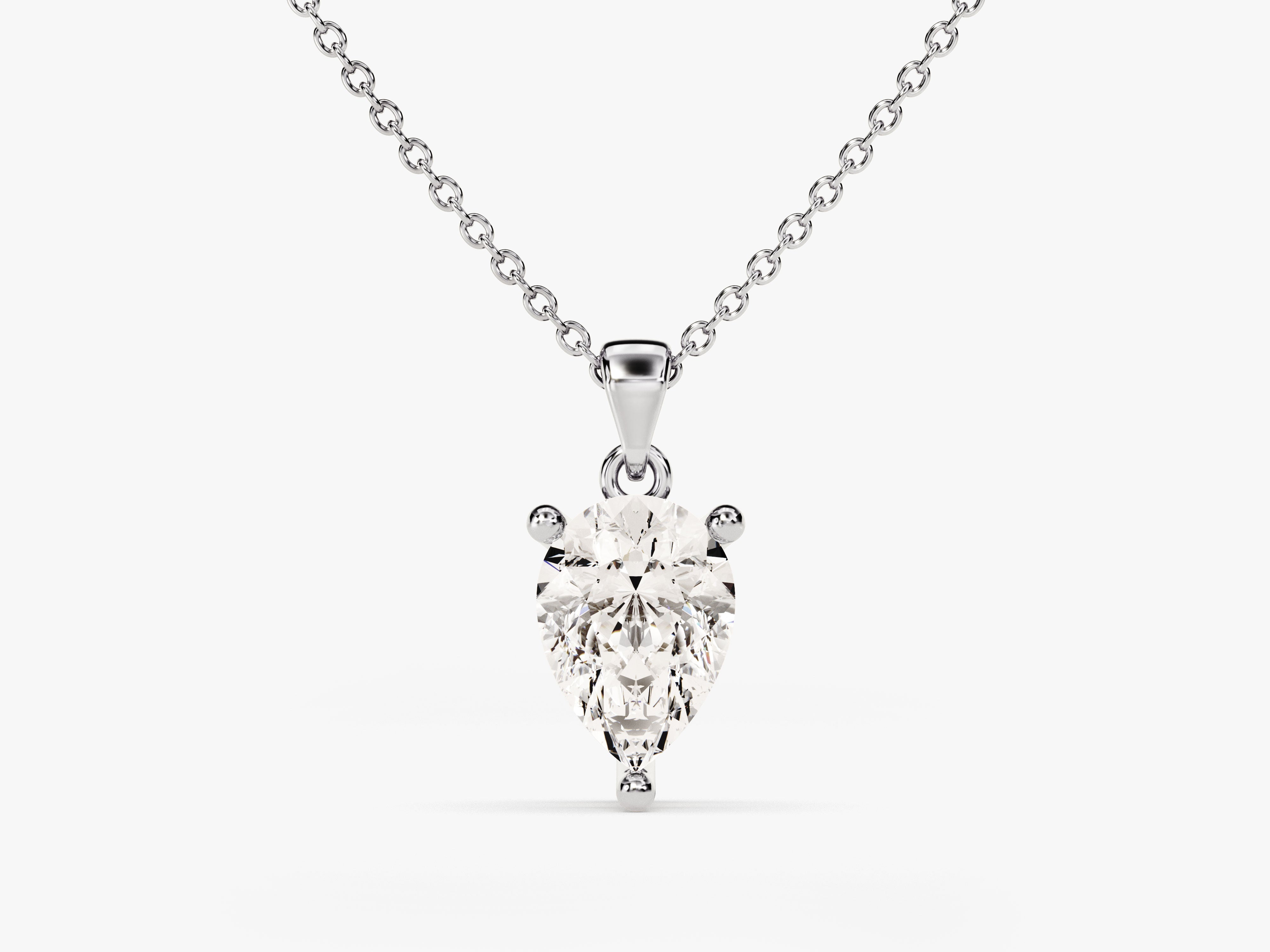 Pear-shaped diamond pendant necklace, fine jewelry, luxury gift