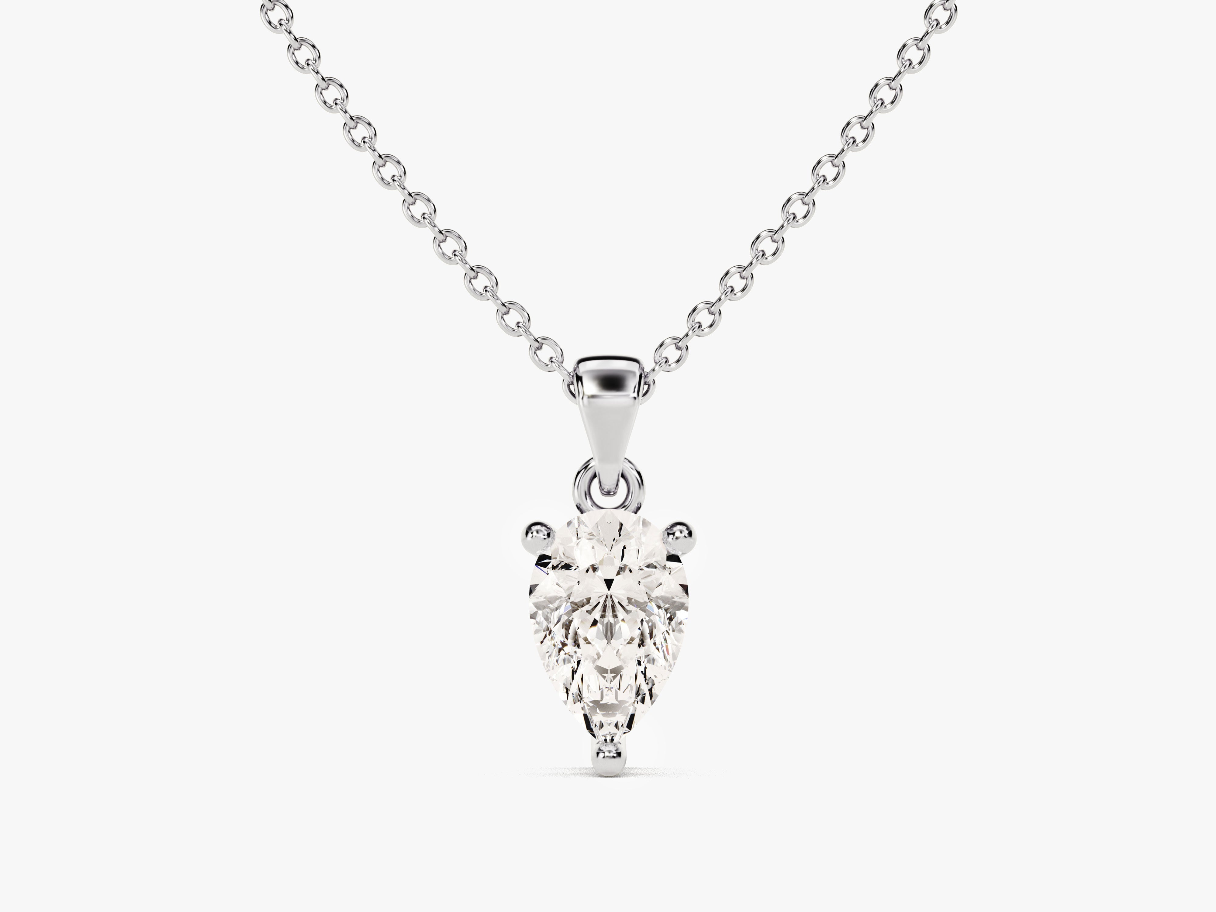 Pear-shaped diamond pendant necklace from a jewelry firm