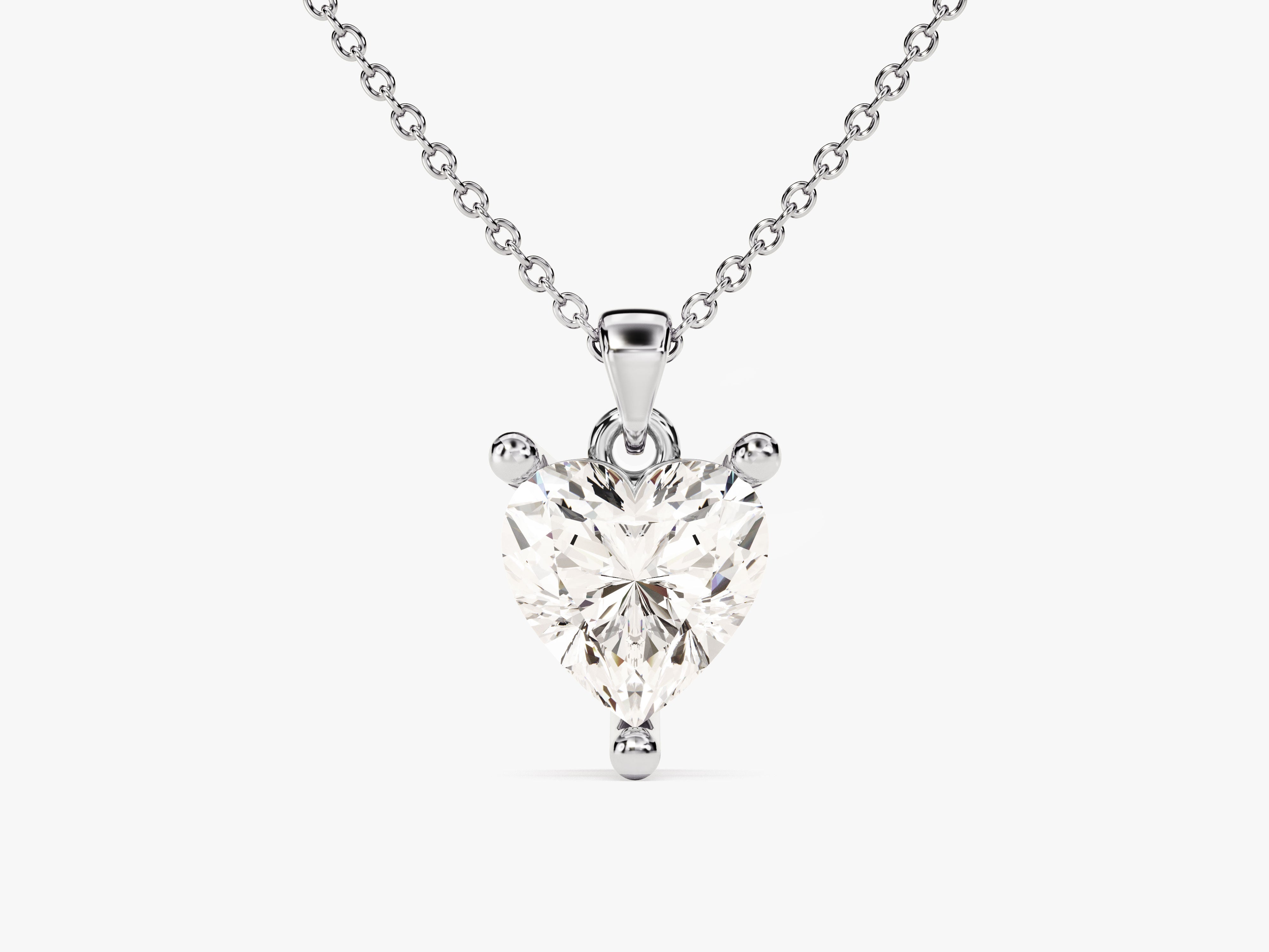 Heart-shaped diamond pendant necklace from jewelry collection