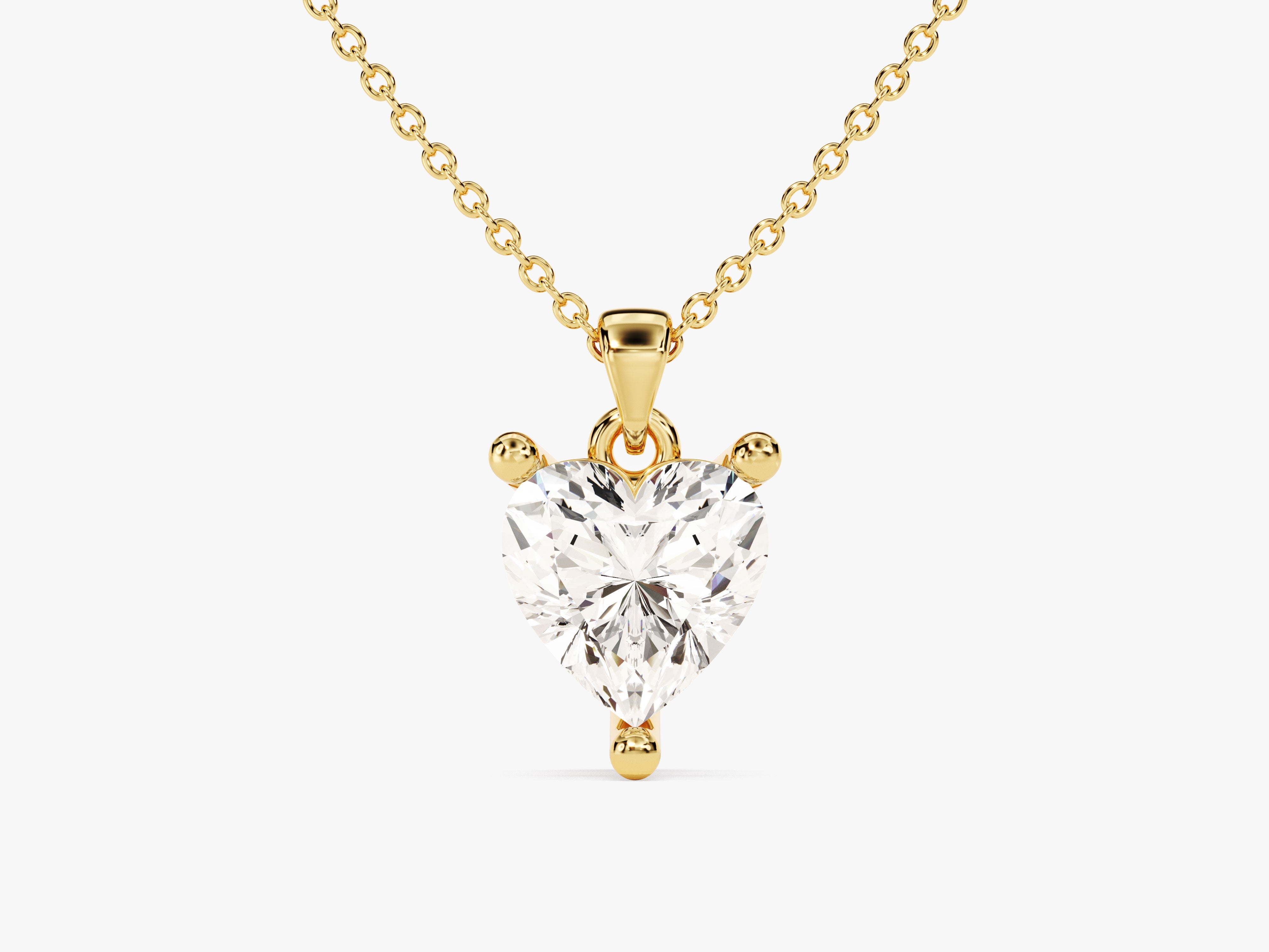 Gold heart diamond necklace from jewelry company