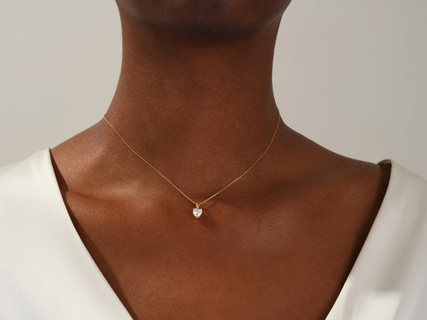 Heart Cut Solitaire Pendant (1.00 CT)