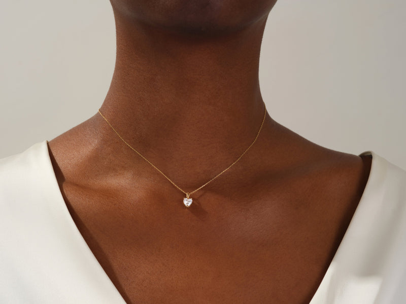 Heart Cut Solitaire Pendant (1.00 CT)